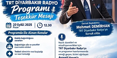BAĞIMLILIKLA MÜCADELEDE ERKEN MÜDAHALE VE BİLİNÇLİ AİLE VURGUSU: BA-MED’İN ÇALIŞMALARI TRT RADYO’DA ELE ALINDI